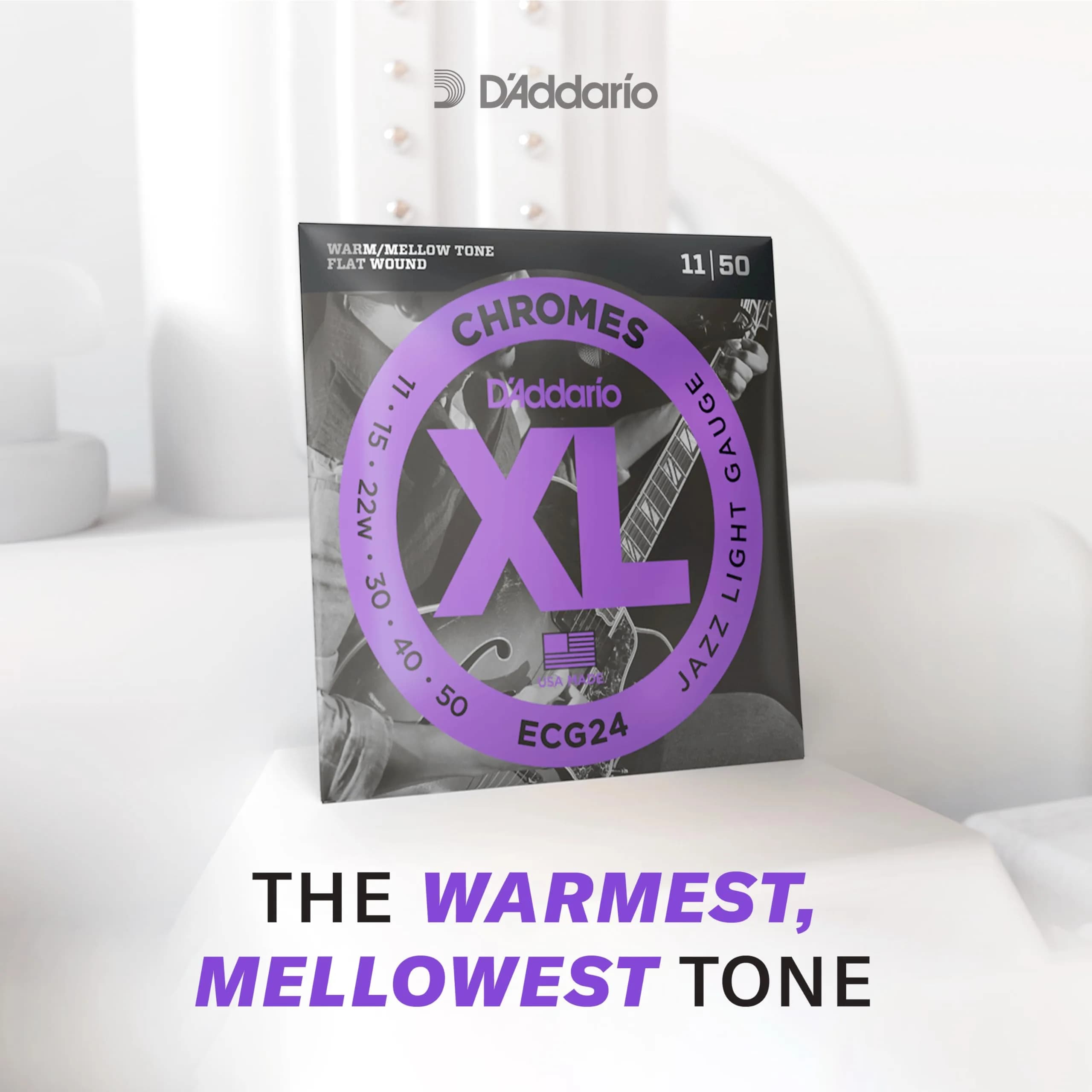 D'Addario XL Chromes Flatwound Bass Strings ECB81 Regular Light 45-100 | Smooth Mellow Tone - view 3