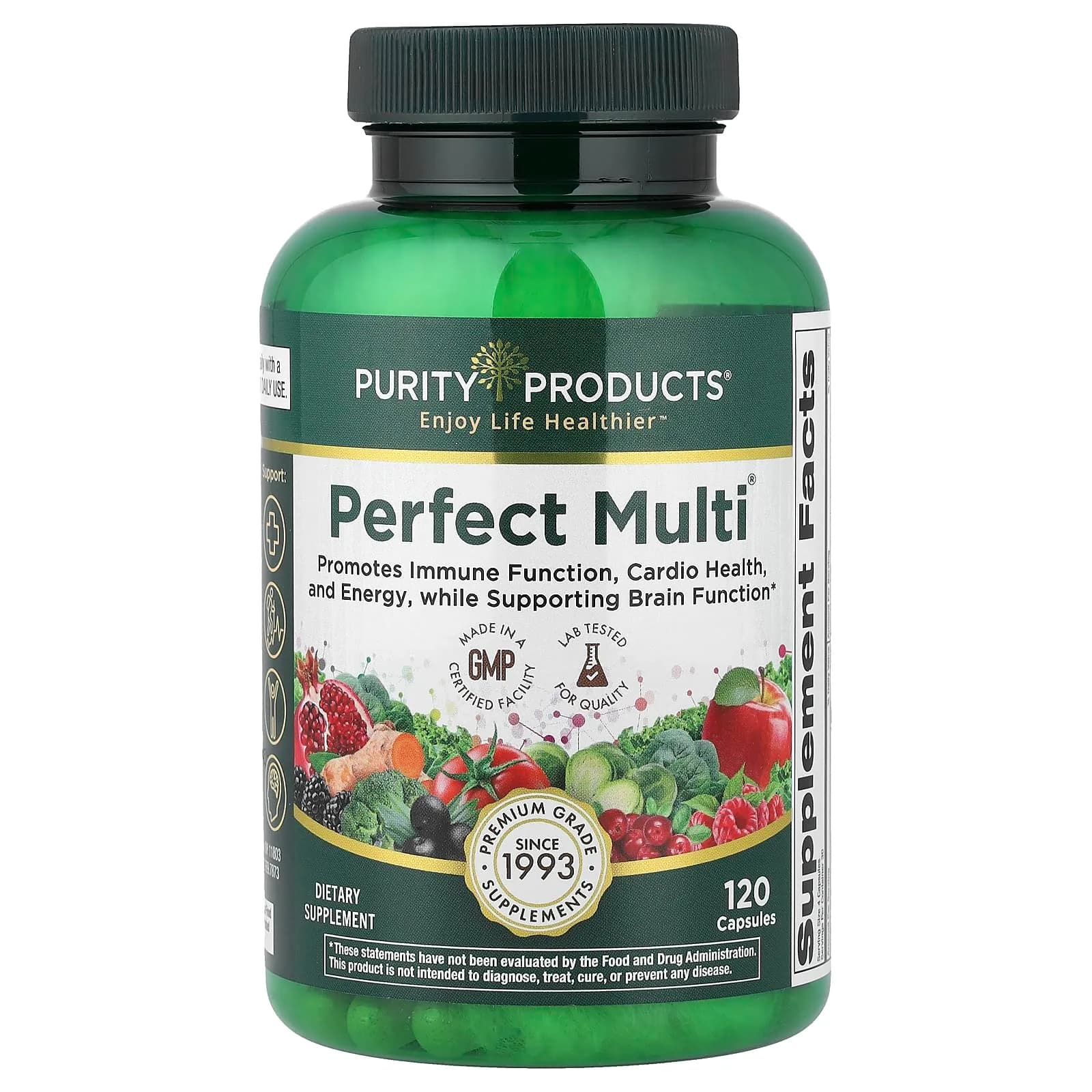 Purity Products Perfect Multi - Multivitamin Blend - 120 Capsules | Supports Immunity & Energy — Red