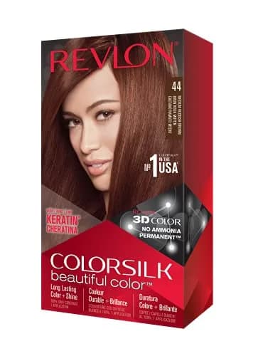 Revlon Colorsilk Beautiful Color Permanent Hair Dye 44 Medium Reddish Brown | Ammonia-Free Gray Coverage thumbnail 1