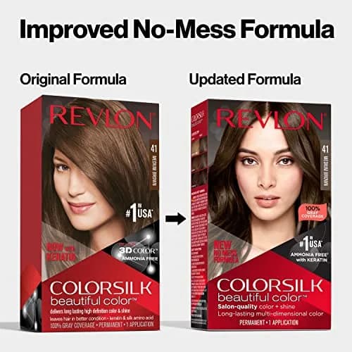 Revlon Colorsilk Beautiful Color Permanent Hair Dye 44 Medium Reddish Brown | Ammonia-Free Gray Coverage thumbnail 3
