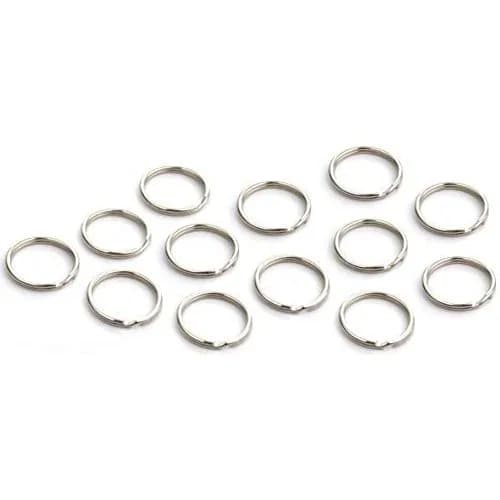 FindingKing Nickel Plated Split Rings 24mm (0.94 inches) | 12-Piece Set for Jewelry Making thumbnail 1