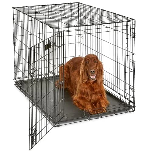 MidWest 42-Inch Single Door iCrate for Large Breeds 71-90 lbs | Durable Metal Wire Dog Crate with Divider & Leak-Proof Tray thumbnail 1