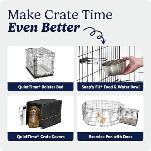 MidWest 24-Inch Single Door iCrate for Small Breeds 12-20 lbs | Secure & Foldable thumbnail 8