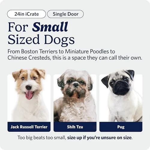 MidWest 24-Inch Single Door iCrate for Small Breeds 12-20 lbs | Secure & Foldable thumbnail 2