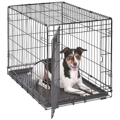 MidWest 30-Inch Single Door iCrate for Medium Breeds 21-40 lbs | Secure, Foldable & Durable thumbnail 1
