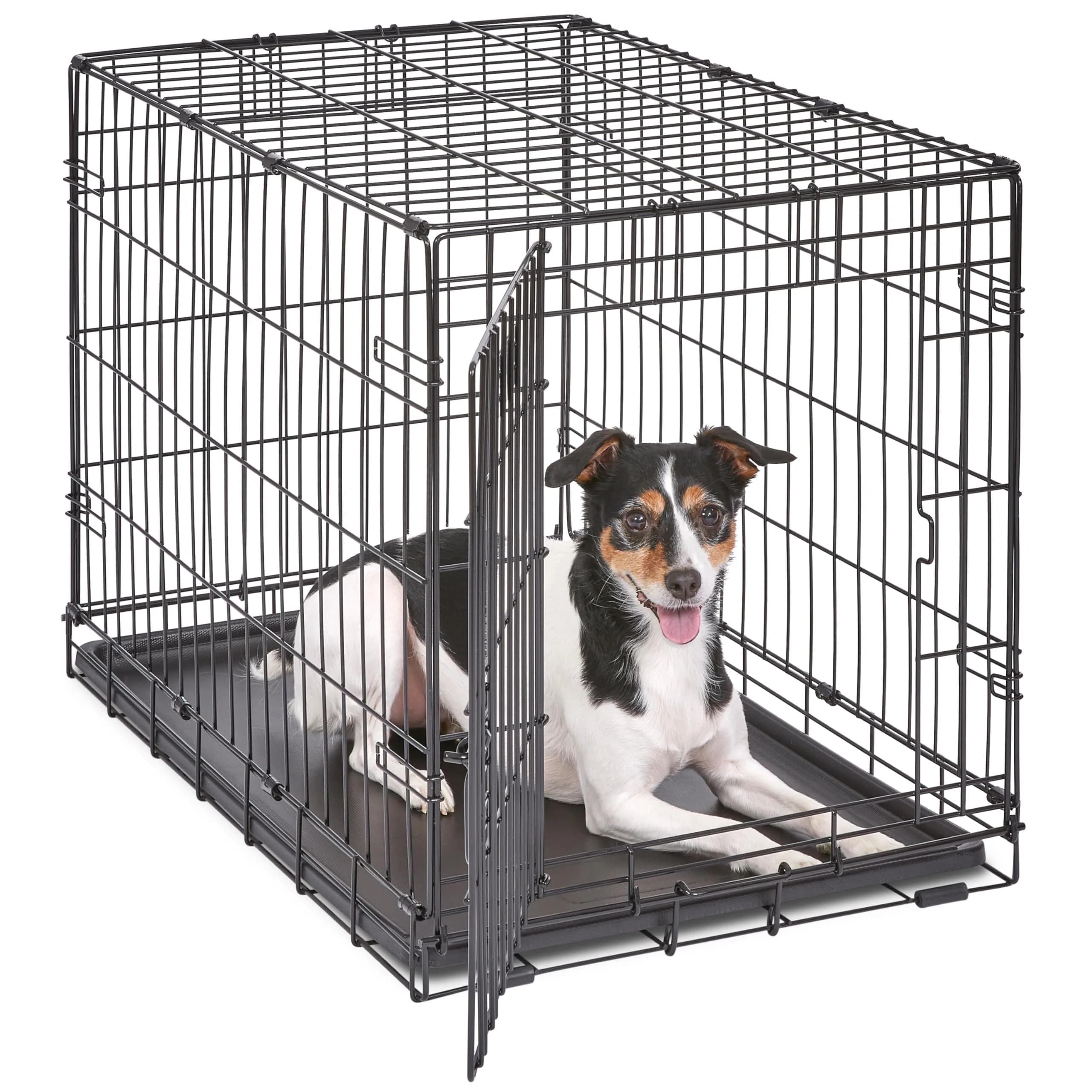 MidWest 30-Inch Single Door iCrate for Medium Breeds 21-40 lbs | Secure, Foldable & Durable