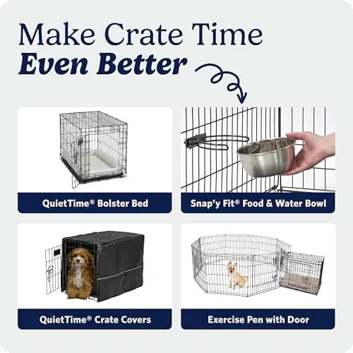 MidWest 30-Inch Single Door iCrate for Medium Breeds 21-40 lbs | Secure, Foldable & Durable thumbnail 8