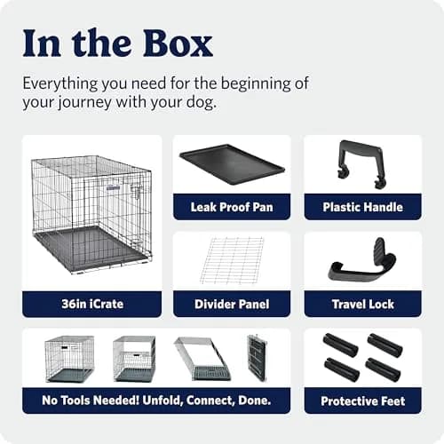 MidWest 36-Inch Single Door iCrate for Medium-Large Breeds 41-70 lbs | Secure, Foldable & Durable thumbnail 7