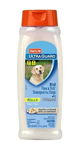 Hartz UltraGuard Rid Flea & Tick Oatmeal Dog Shampoo, 18 fl oz | Flea & tick relief with soothing oatmeal for dogs 6 months+ thumbnail 1
