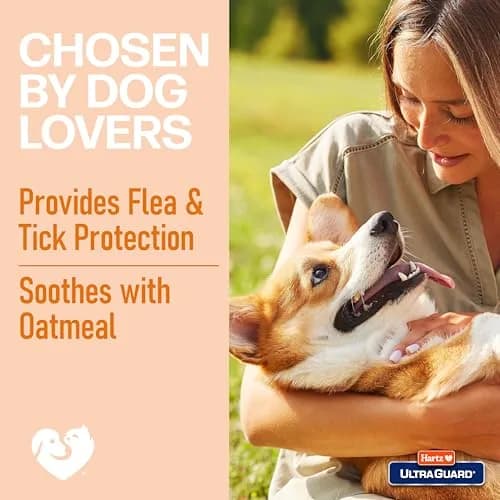 Hartz UltraGuard Rid Flea & Tick Oatmeal Dog Shampoo, 18 fl oz | Flea & tick relief with soothing oatmeal for dogs 6 months+ thumbnail 6