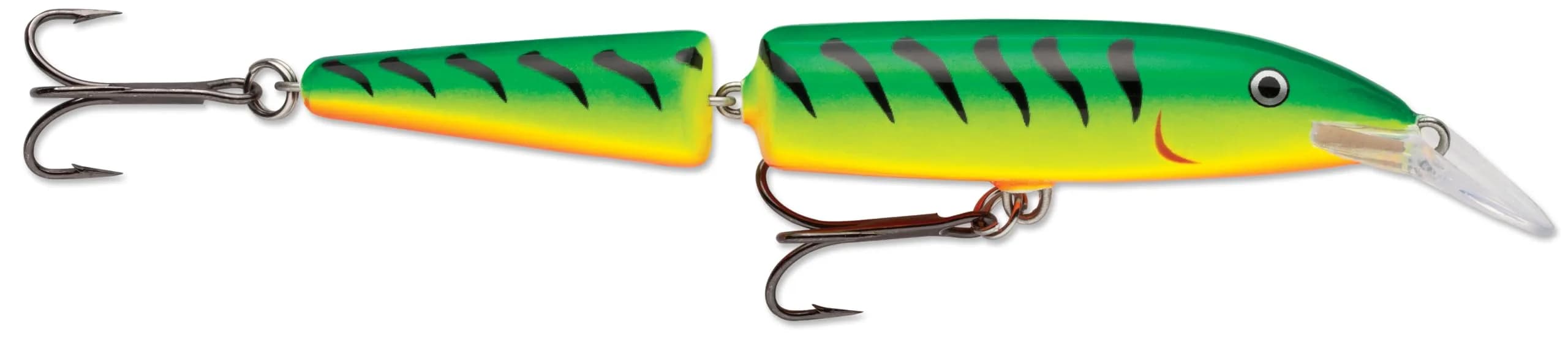 Rapala Jointed Minnow Lure 5-1/4" Firetiger | Wide Swimming Action for Bass Pike Walleye