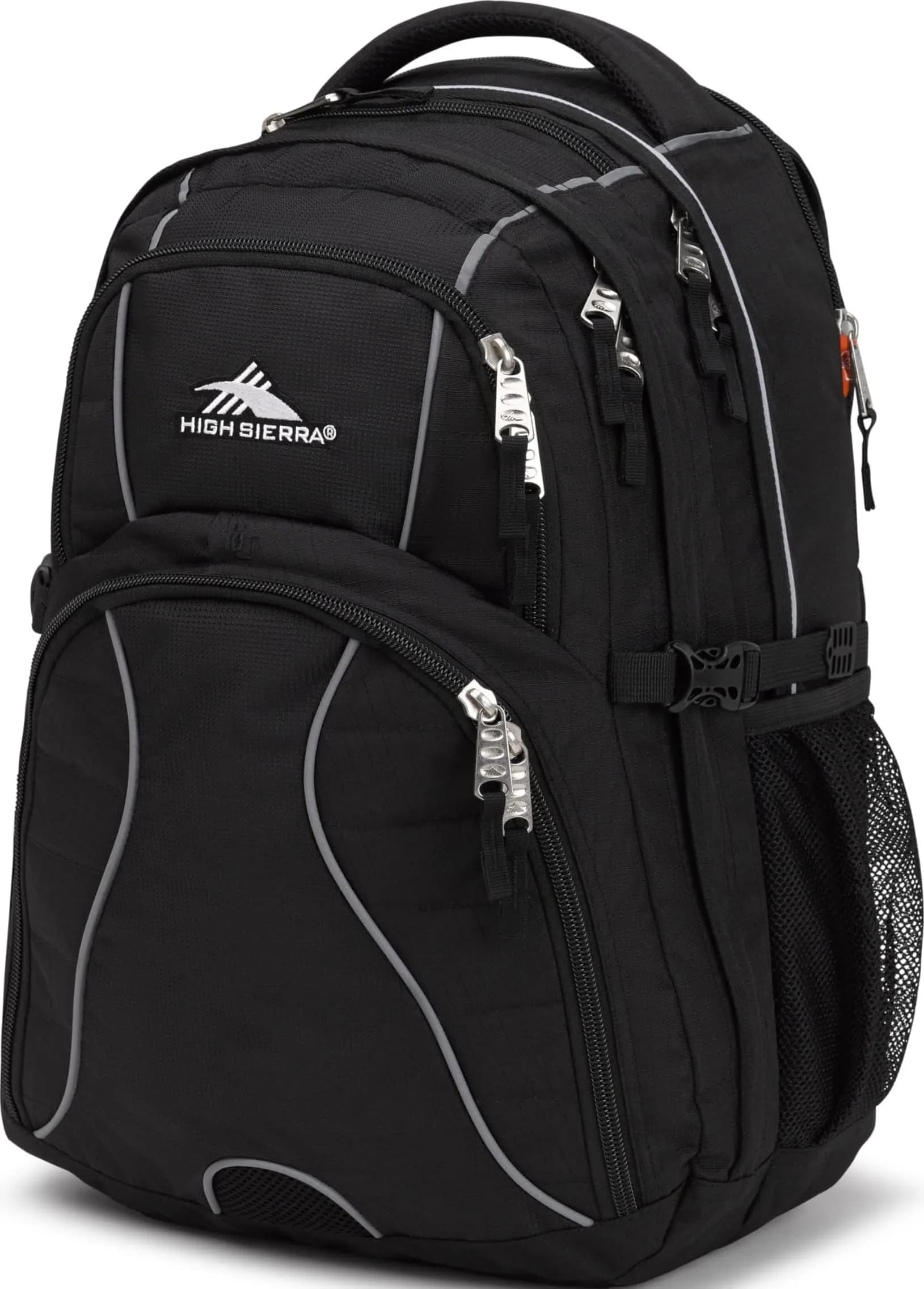 High Sierra Swerve Laptop Backpack 36.5L (19 x 13 x 7.75-Inch) | Padded 17-Inch Laptop Compartment & Tablet Sleeve — Black / 19 x 13 x 7.75-Inch