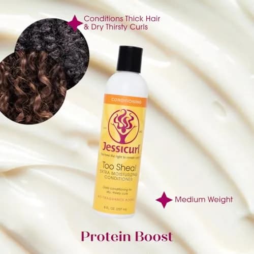 Jessicurl Too Shea! Extra Moisturizing Conditioner for Curly Hair, Citrus Lavender, 8 Fl Oz | Deep Moisture & Anti Frizz thumbnail 3