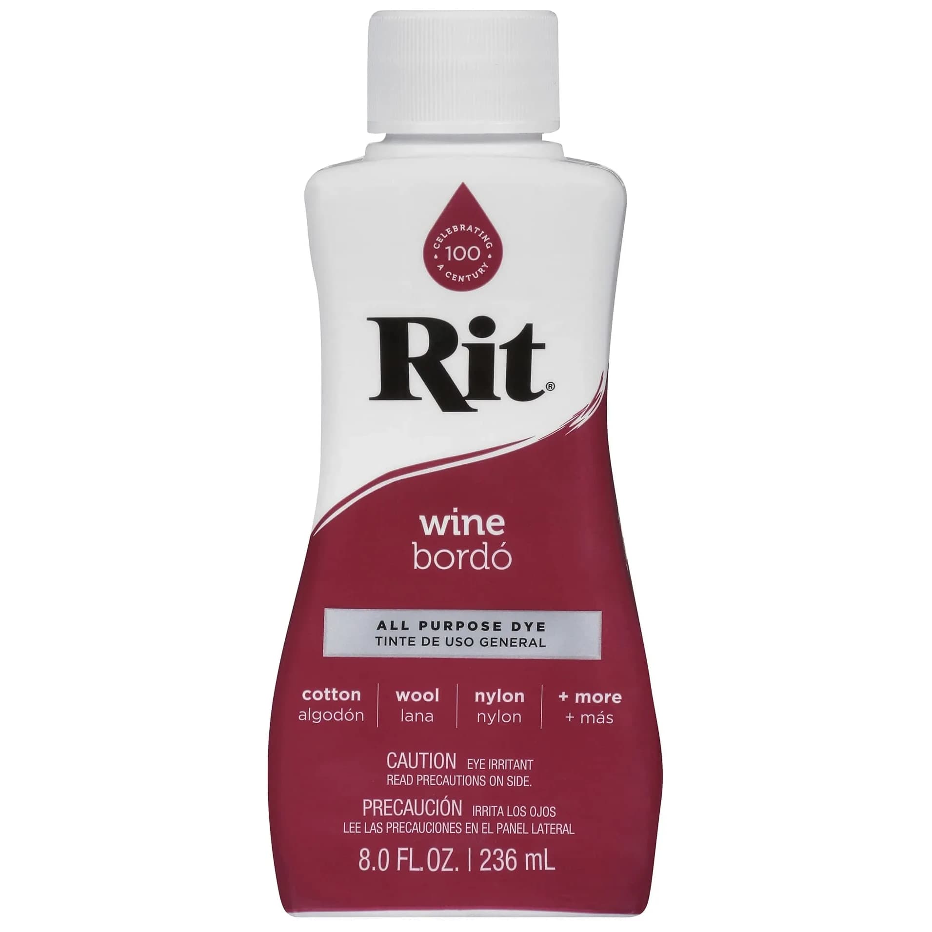 Rit All-Purpose Liquid Fabric Dye - Vibrant Wine Colour (8 Fl Oz) — Wine