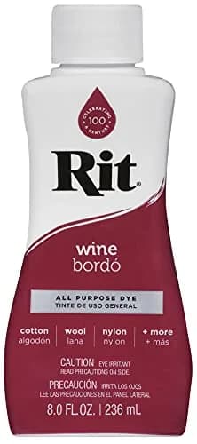 Rit All-Purpose Liquid Fabric Dye - Vibrant Wine Colour (8 Fl Oz) thumbnail 1