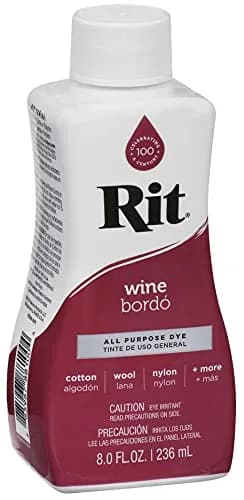 Rit All-Purpose Liquid Fabric Dye - Vibrant Wine Colour (8 Fl Oz) thumbnail 2