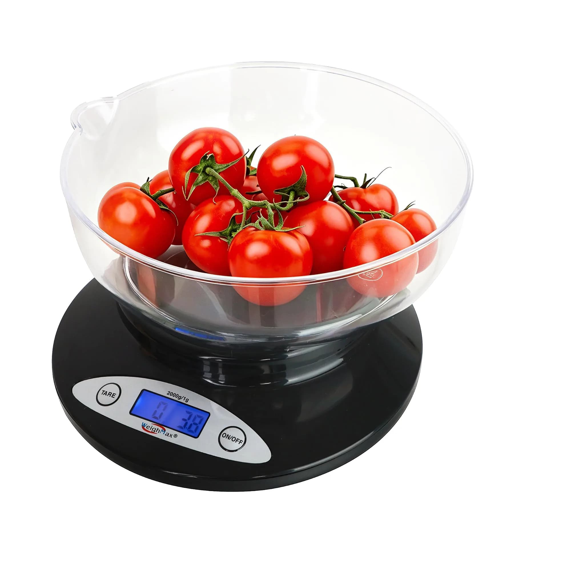 Weighmax Electronic Kitchen Scale - Weighmax 2810-2KG black | Precise 1g/0.1oz Weighing for Home & Kitchen — 2KG
