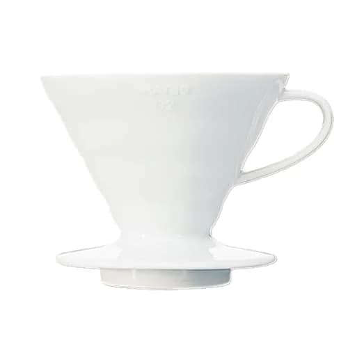 HARIO V60 Dripper Ceram 01 White | Cone Pour-Over Coffee Maker with Ceramic Body thumbnail 1