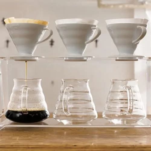 HARIO V60 Dripper Ceram 01 White | Cone Pour-Over Coffee Maker with Ceramic Body thumbnail 5