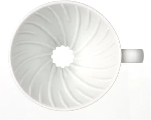 HARIO V60 Dripper Ceram 01 White | Cone Pour-Over Coffee Maker with Ceramic Body thumbnail 2