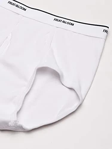 Fruit of the Loom Men's Brief 3 Pack | Full Coverage, Moisture Wicking & Odor Control, Tag Free, White, Medium thumbnail 4