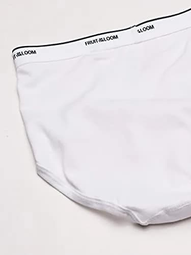 Fruit of the Loom Men's Brief 3 Pack | Full Coverage, Moisture Wicking & Odor Control, Tag Free, White, Medium thumbnail 5
