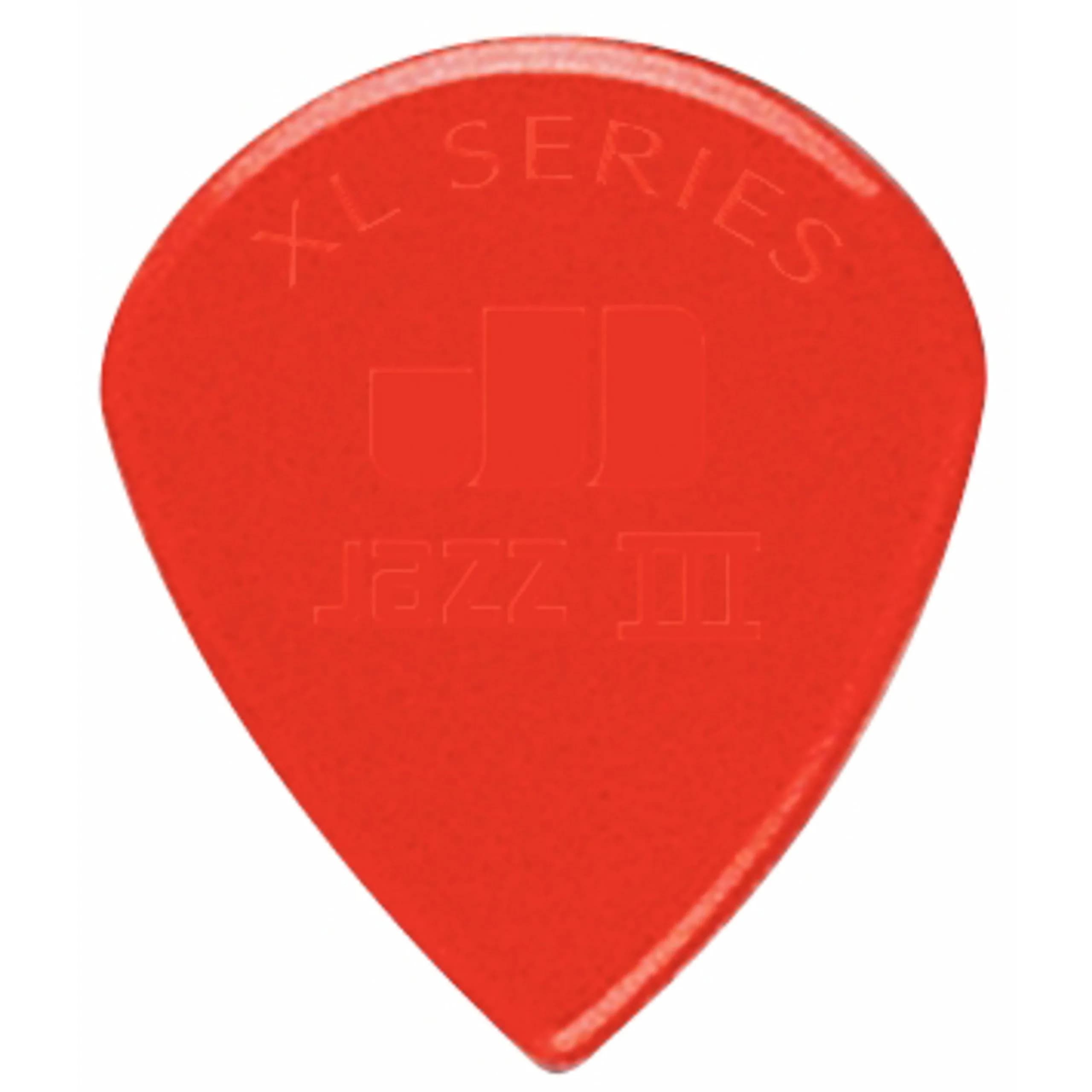 Jim Dunlop Jazz III XL Nylon Pick 1.38MM | Precision & Maneuverability (70-120 chars) — Red