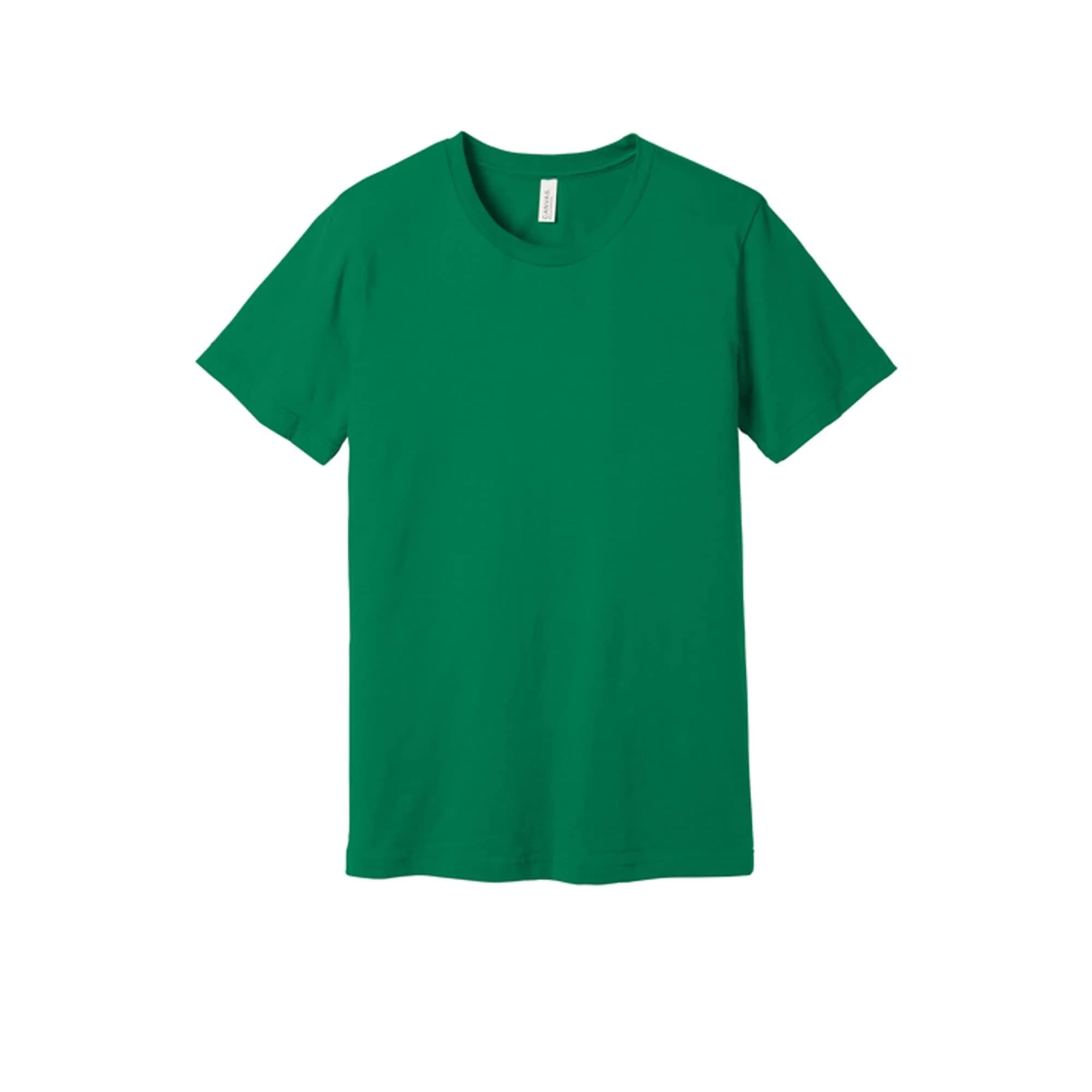 Bella + Canvas Men's Jersey Short Sleeve Tee, Kelly, XL | Unisex Casual T-Shirt with Comfort Fit