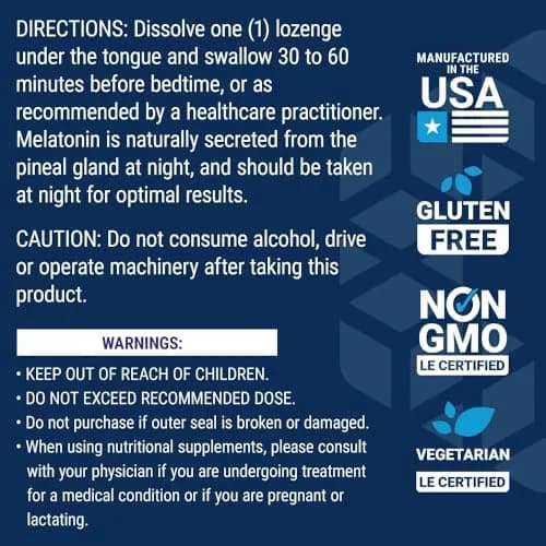 Life Extension Melatonin 3 mg Gluten-Free Chewable Lozenges | Optimal Sleep Support thumbnail 6
