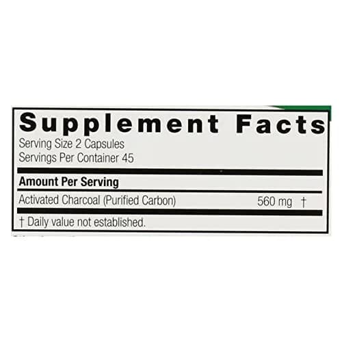 Nature's Answer Activated Charcoal Vegetarian Capsules | Detox & Waste Elimination (100 words) thumbnail 2