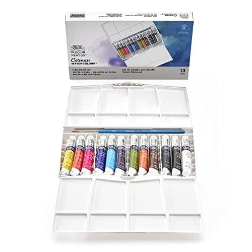 Winsor & Newton Cotman Watercolor Paint Set, 12 x 8ml Tube Travel Set | Professional Grade Paint with Excellent Tinting Strength thumbnail 1