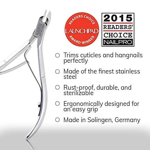 Mehaz Cuticle Nipper 777 1/2 Jaw Stainless Steel Cobalt 4" Handle | Precise Nail Trimming Tool thumbnail 4