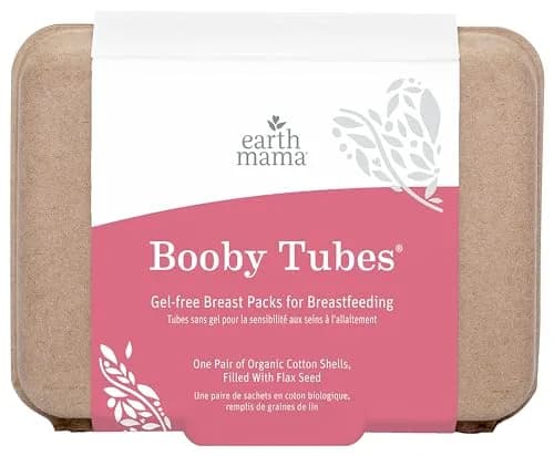 Earth Mama Booby Tubes 4.2 oz | Organic Gel-Free Breast Packs for Nursing Comfort thumbnail 1