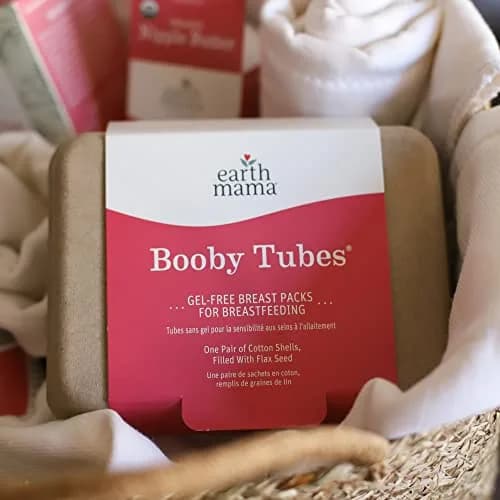 Earth Mama Booby Tubes 4.2 oz | Organic Gel-Free Breast Packs for Nursing Comfort thumbnail 7