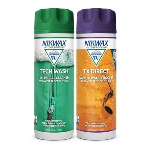 Nikwax Hardshell Cleaning & Waterproofing Duo-Pack 300ml (10.14 Fl Oz) | Restores Water Repellency & Breathability thumbnail 1