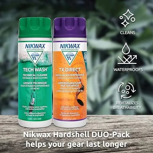 Nikwax Hardshell Cleaning & Waterproofing Duo-Pack 300ml (10.14 Fl Oz) | Restores Water Repellency & Breathability thumbnail 3