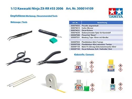 Tamiya Kawasaki Ninja ZX-RR Model Building Kit 30cm x 25cm x 13cm | Authentic USA Import for Hobbyists thumbnail 2
