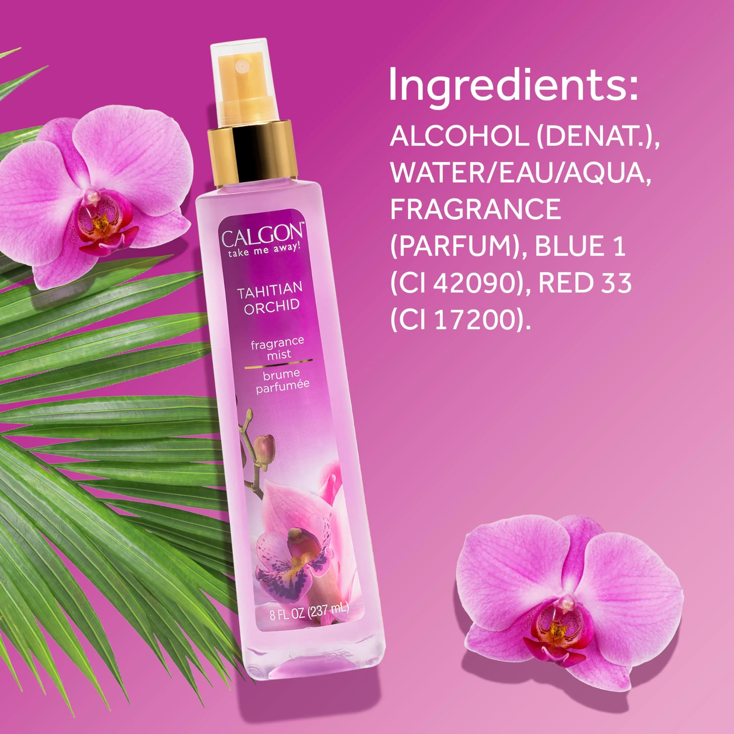 Calgon Tahitian Orchid Body Mist 236ml (8 fl oz) | Long-Lasting Fragrance for Women - view 8