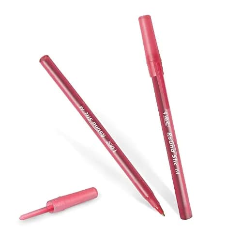 BIC Round Stic Xtra Life Red Ballpoint Pens, Medium Point (1.0mm), 10-Count Pack | Smooth Writing Comfort thumbnail 4