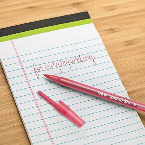 BIC Round Stic Xtra Life Red Ballpoint Pens, Medium Point (1.0mm), 10-Count Pack | Smooth Writing Comfort thumbnail 5
