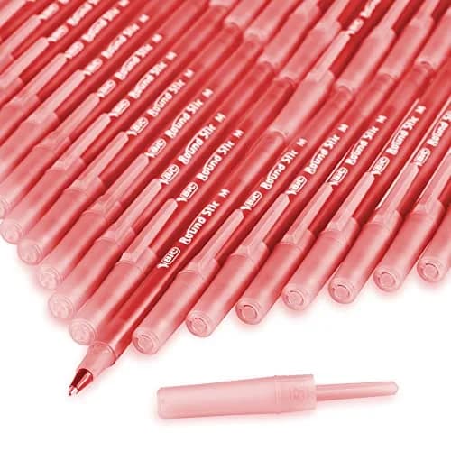 BIC Round Stic Xtra Life Red Ballpoint Pens, Medium Point (1.0mm), 10-Count Pack | Smooth Writing Comfort thumbnail 6