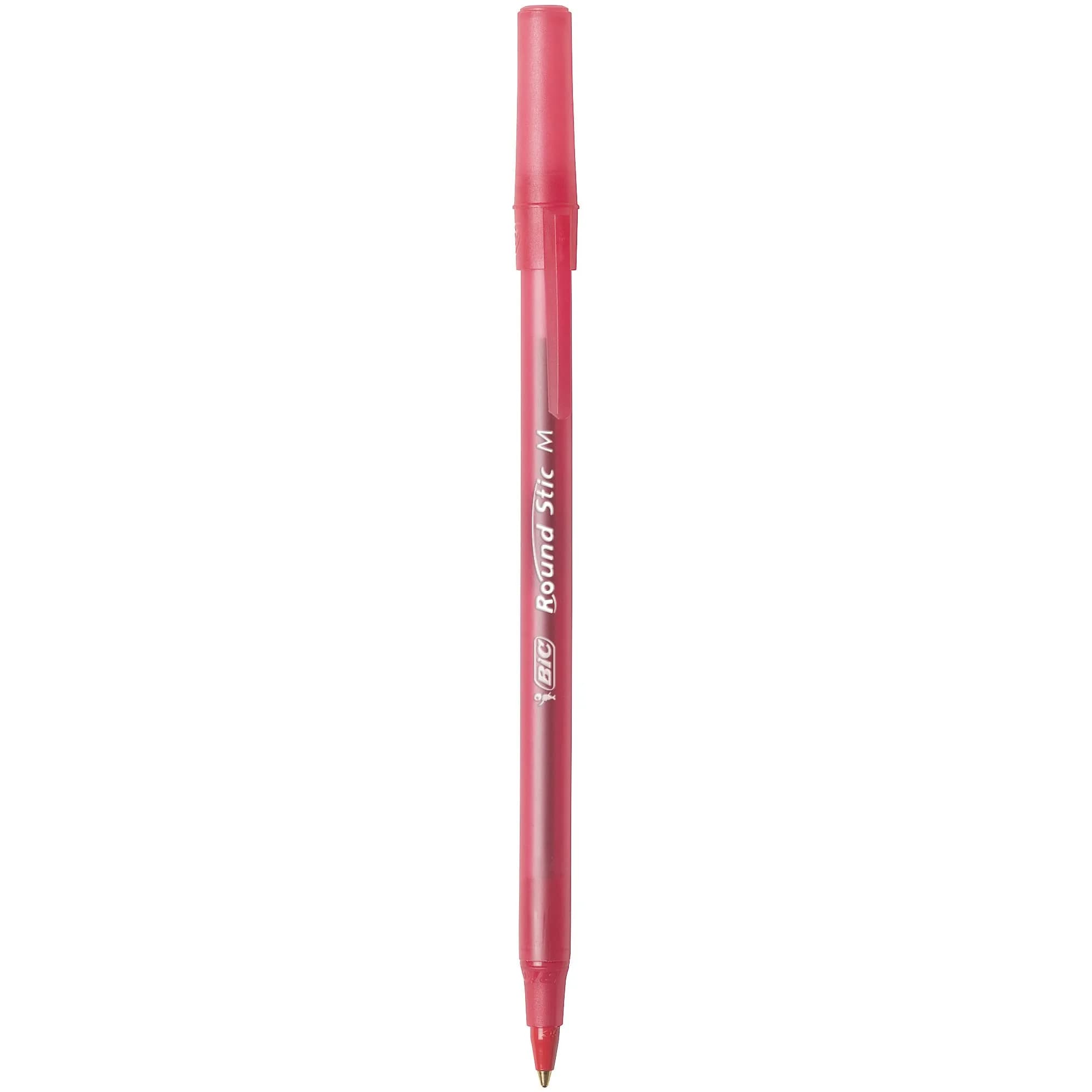 BIC Round Stic Xtra Life Red Ballpoint Pens, Medium Point (1.0mm), 10-Count Pack | Smooth Writing Comfort - view 2