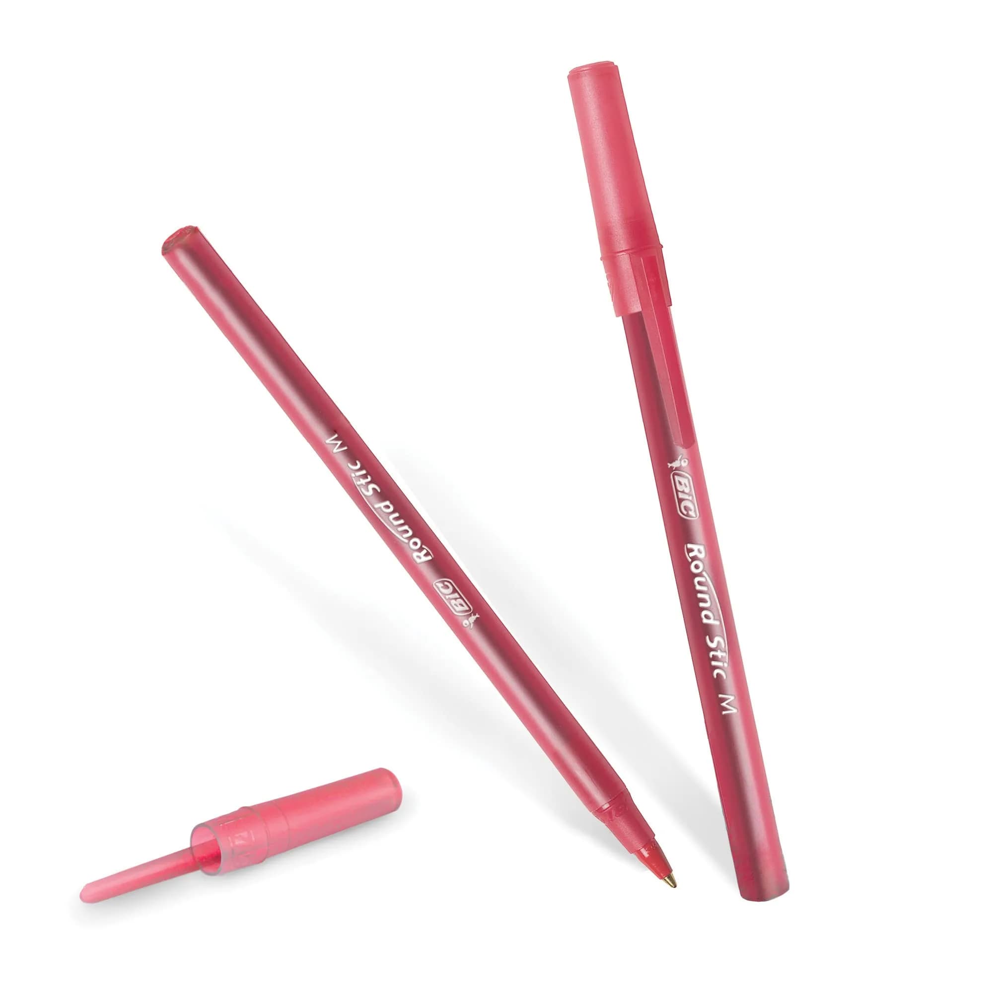 BIC Round Stic Xtra Life Red Ballpoint Pens, Medium Point (1.0mm), 10-Count Pack | Smooth Writing Comfort - view 4