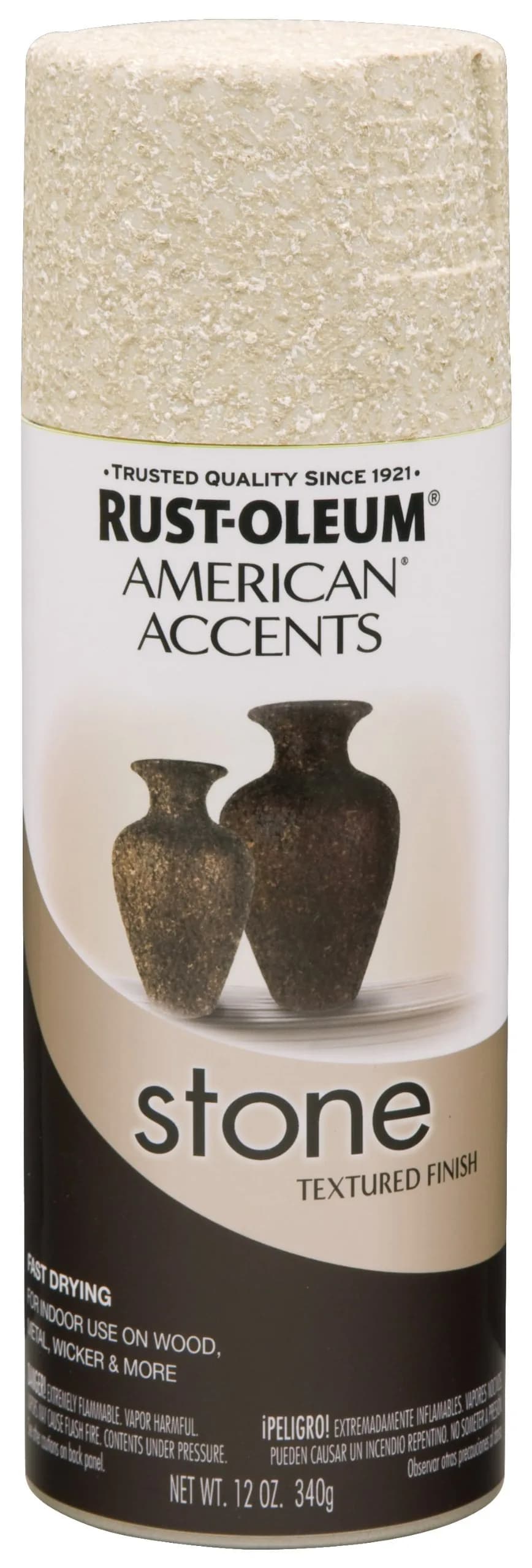 Rust-Oleum Stone Creations Spray Paint 12 oz (355 ml) Bleached Stone | Textured Finish for Indoor Surfaces - main product image