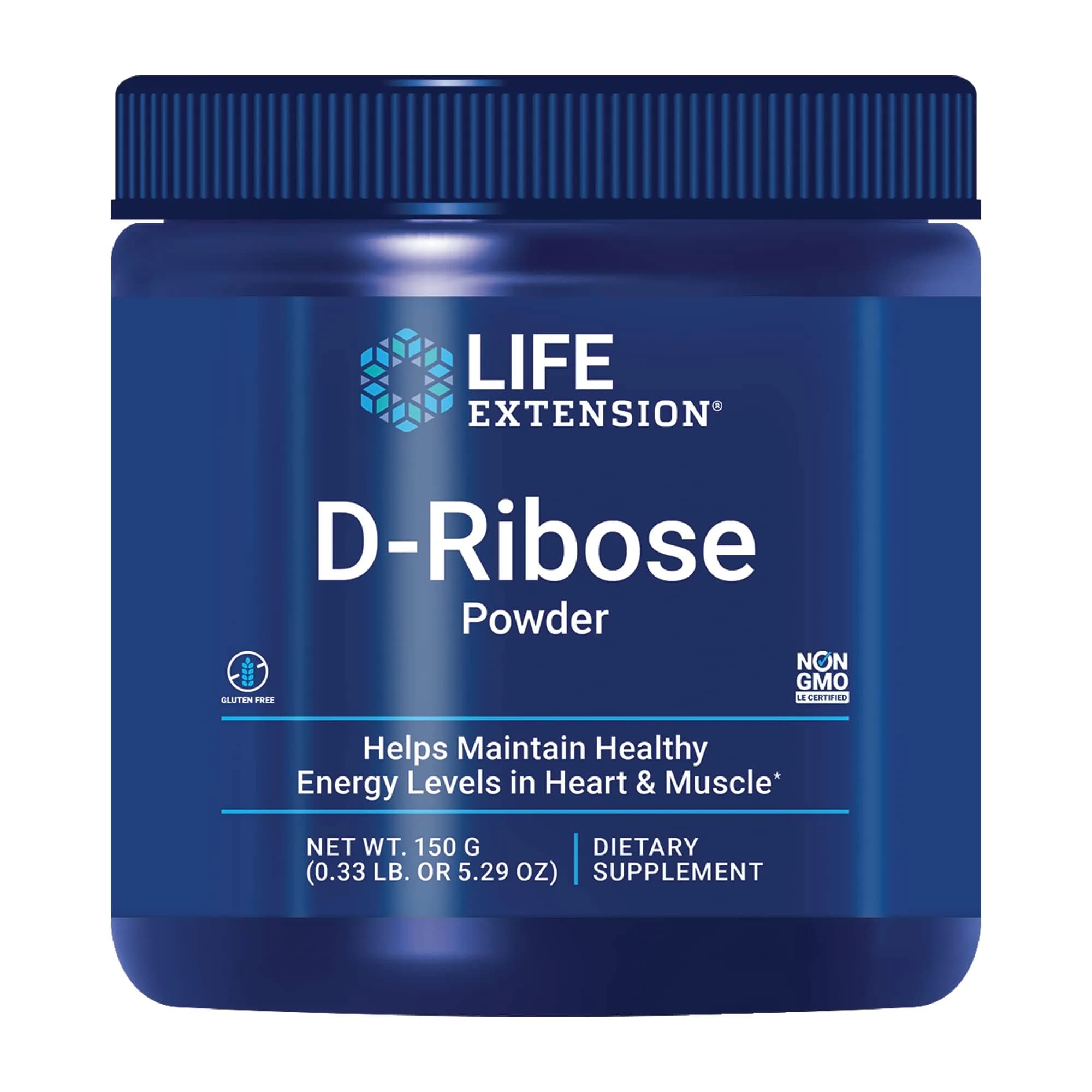 Life Extension D-Ribose Powder 150 Grams | Cellular Energy Support — White