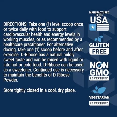 Life Extension D-Ribose Powder 150 Grams | Cellular Energy Support thumbnail 7