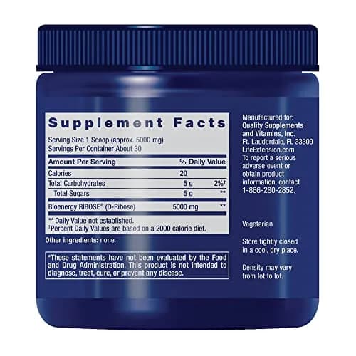 Life Extension D-Ribose Powder 150 Grams | Cellular Energy Support thumbnail 2