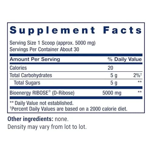 Life Extension D-Ribose Powder 150 Grams | Cellular Energy Support thumbnail 3