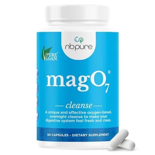nbpure MagO7 Natural Colon Cleanse & Detox 90 Capsules | Gentle Overnight Relief for Constipation & Bloating thumbnail 1