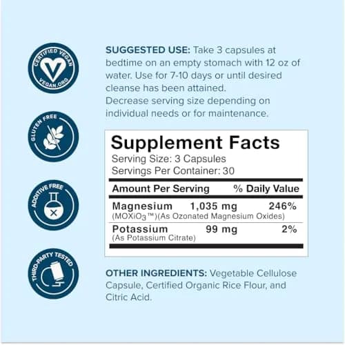 nbpure MagO7 Natural Colon Cleanse & Detox 90 Capsules | Gentle Overnight Relief for Constipation & Bloating thumbnail 6